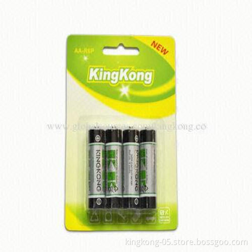 AA Carbon Zinc Batteries with 1.5V Voltage, CE, RoHS and REACH Marks